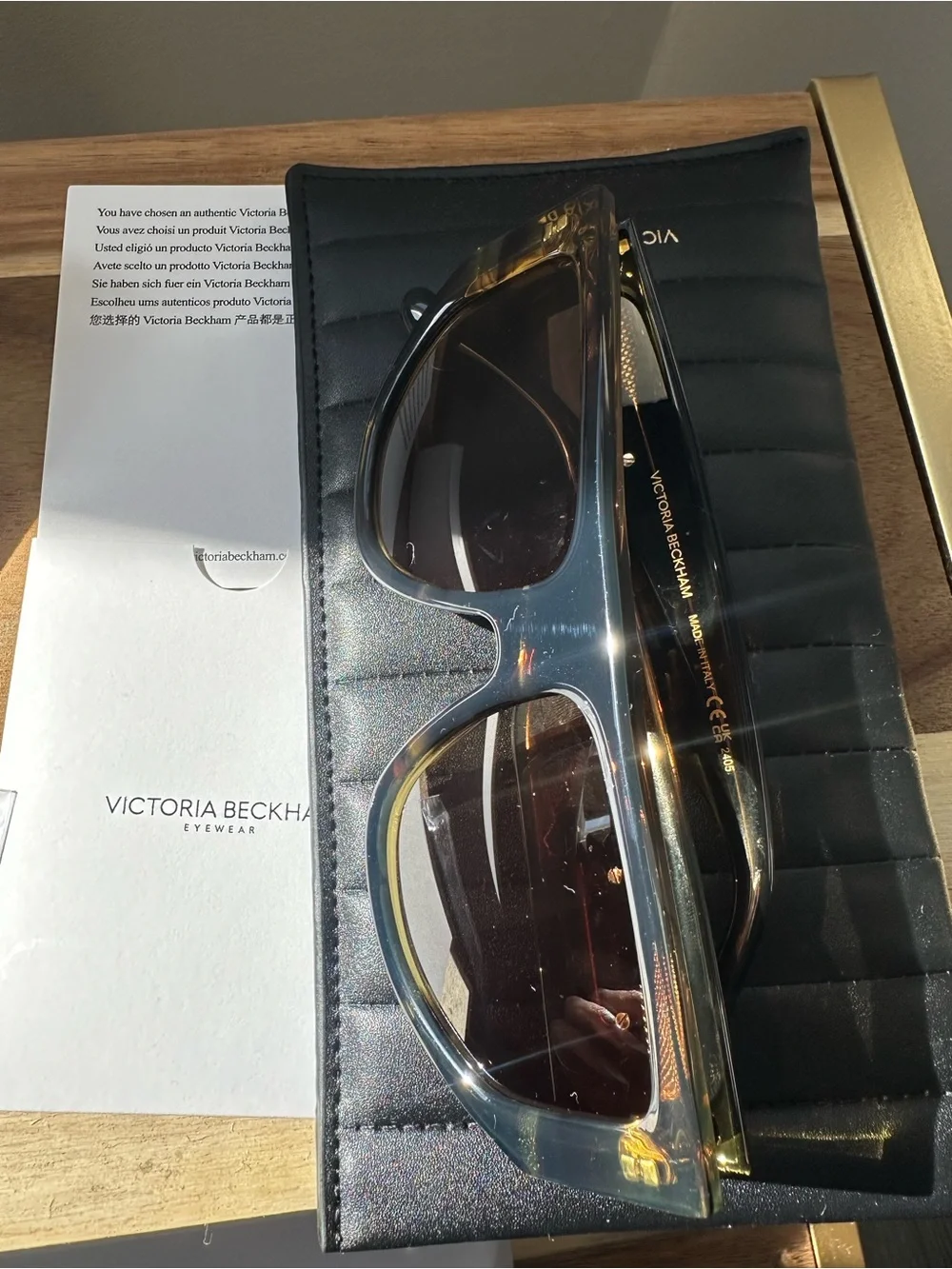 Victoria Beckham Tortoiseshell Sunglasses and Case Box